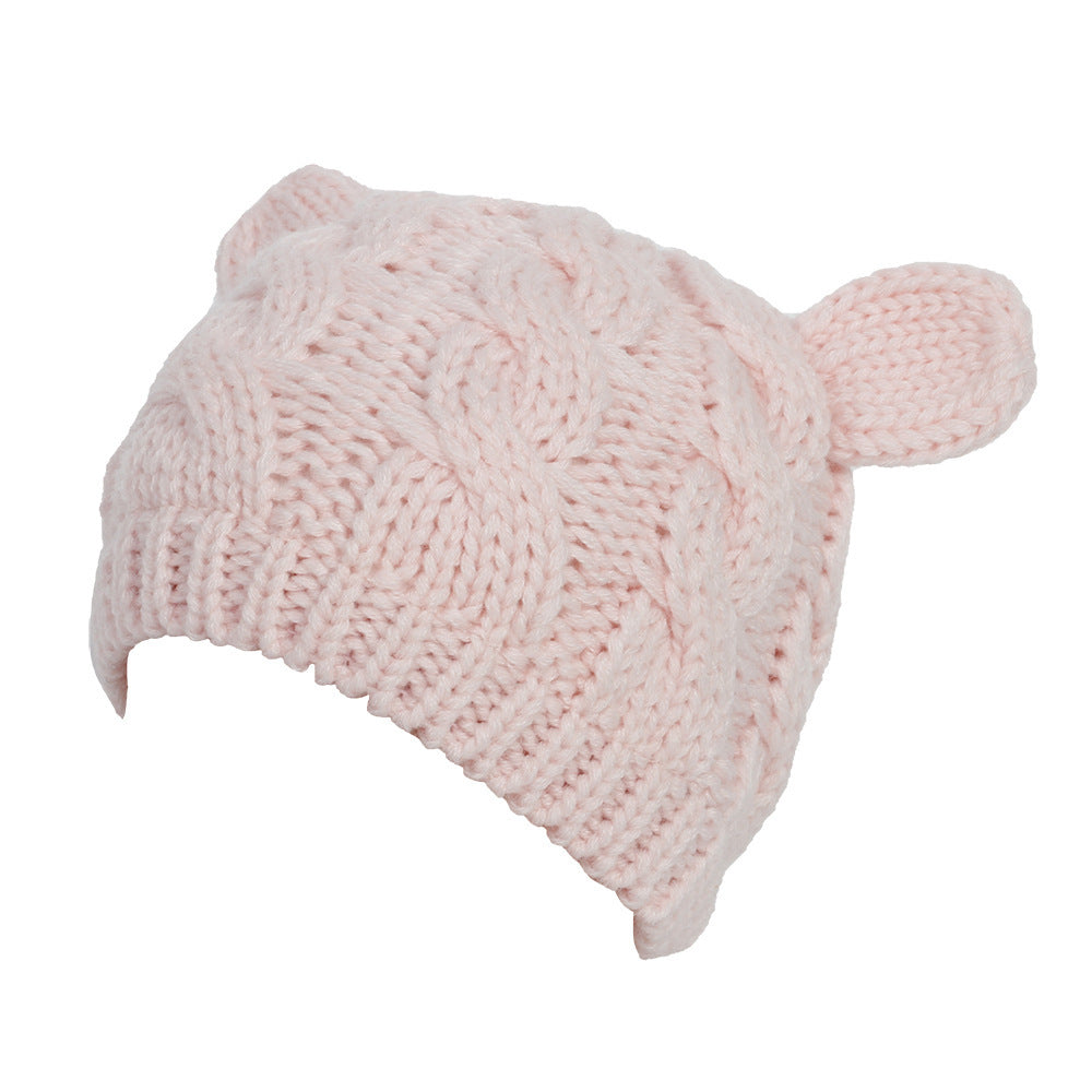 Handmade 3D Cute Knitted Cat Ear Beanie – Winter Warm Hat