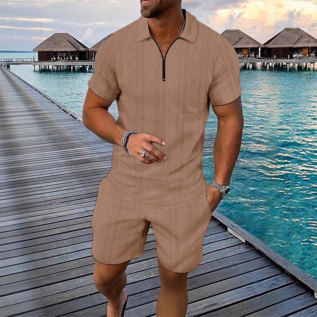 Men's Polo Shirt Casual Short-sleeved Shorts Sports Suit My Store