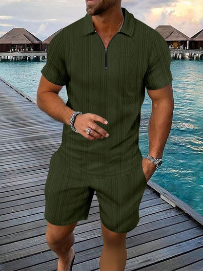 Men's Polo Shirt Casual Short-sleeved Shorts Sports Suit My Store