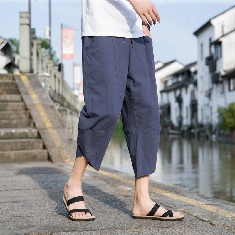 Fashion Men's Thin Beach Linen Casual Pants My Store