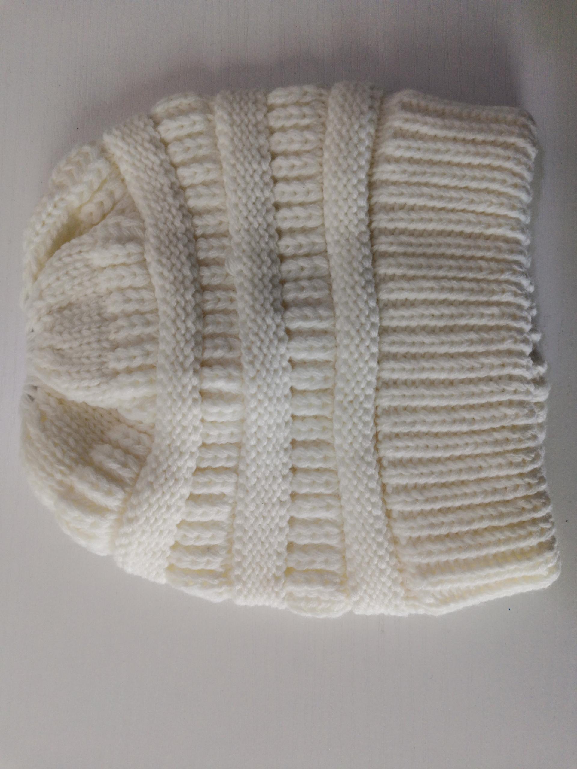 Mixed Color Knitted Wool Hat – Ladies Ponytail Beanie at New York Shop