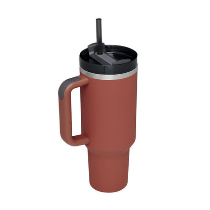 40 Oz Tumbler With Handle Straw Insulated - New York Shop