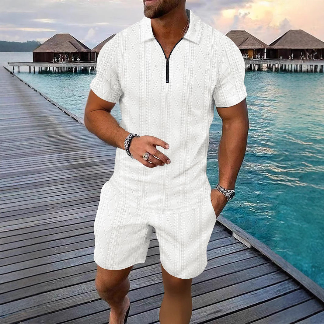 Men's Polo Shirt Casual Short-sleeved Shorts Sports Suit My Store