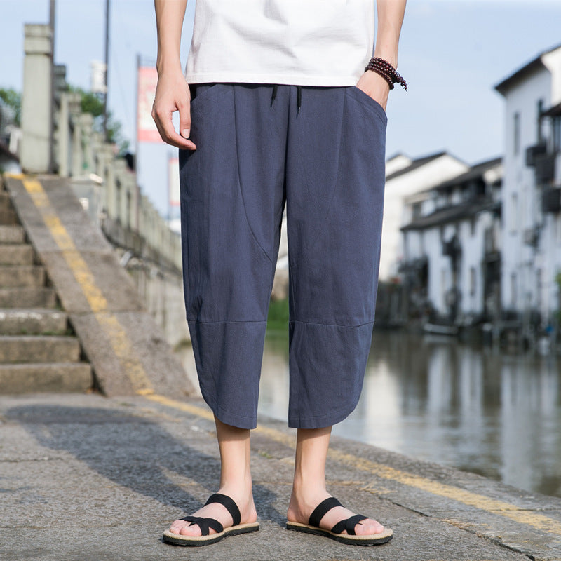 Fashion Men's Thin Beach Linen Casual Pants My Store