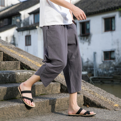 Fashion Men's Thin Beach Linen Casual Pants My Store