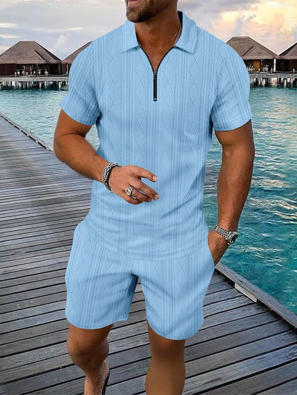 Men's Polo Shirt Casual Short-sleeved Shorts Sports Suit My Store