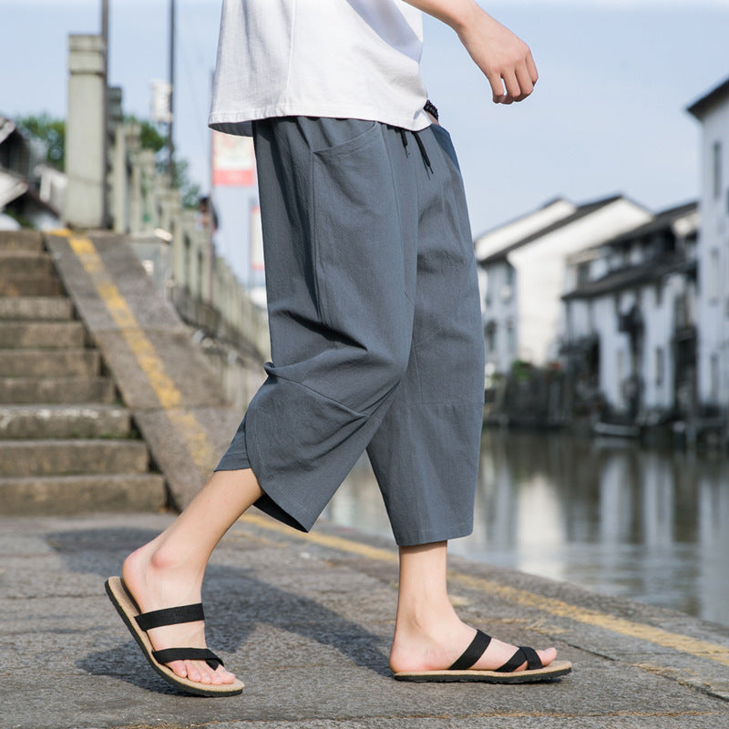 Fashion Men's Thin Beach Linen Casual Pants My Store
