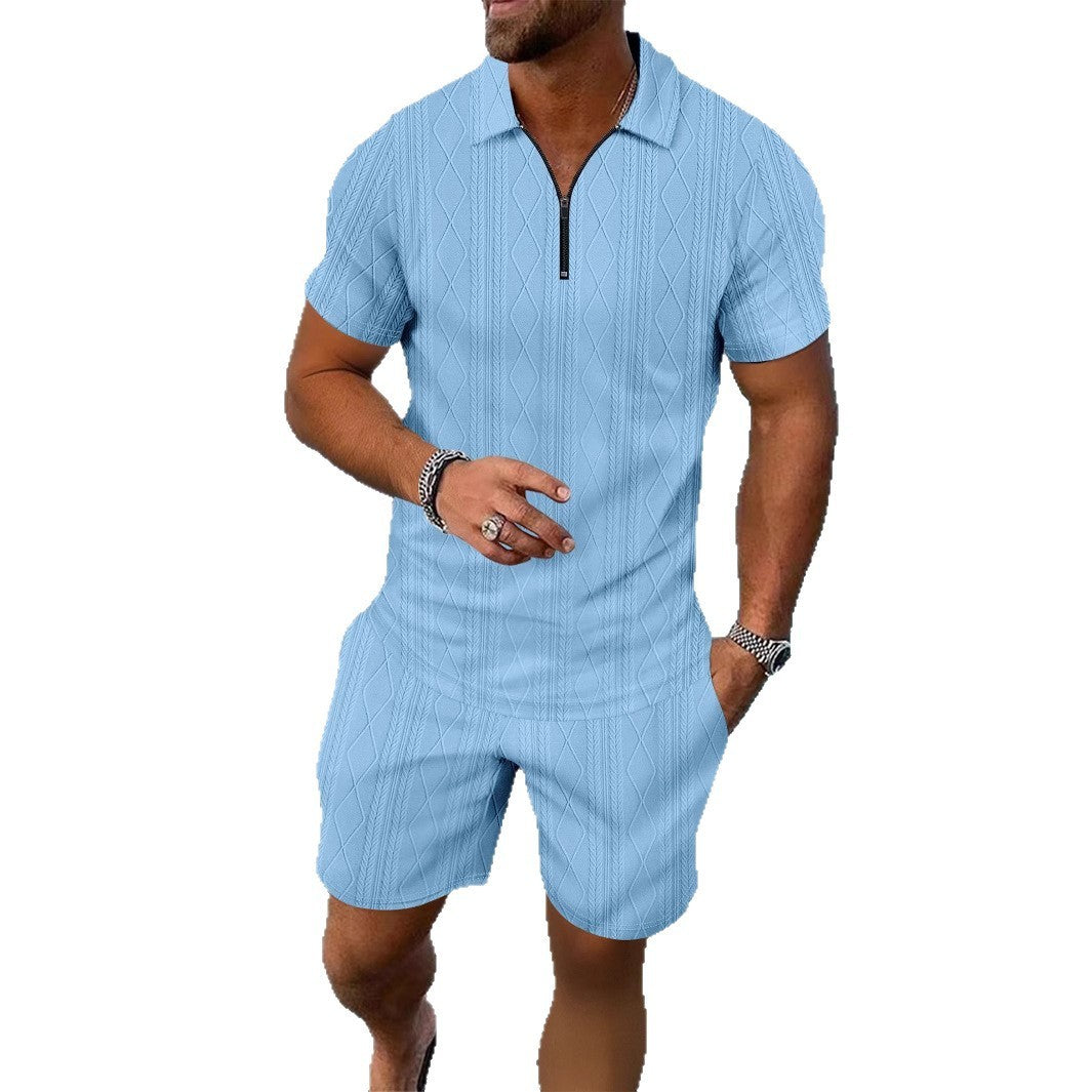 Men's Polo Shirt Casual Short-sleeved Shorts Sports Suit My Store