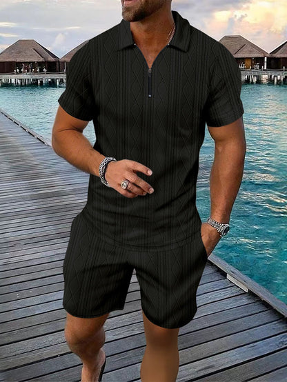 Men's Polo Shirt Casual Short-sleeved Shorts Sports Suit My Store