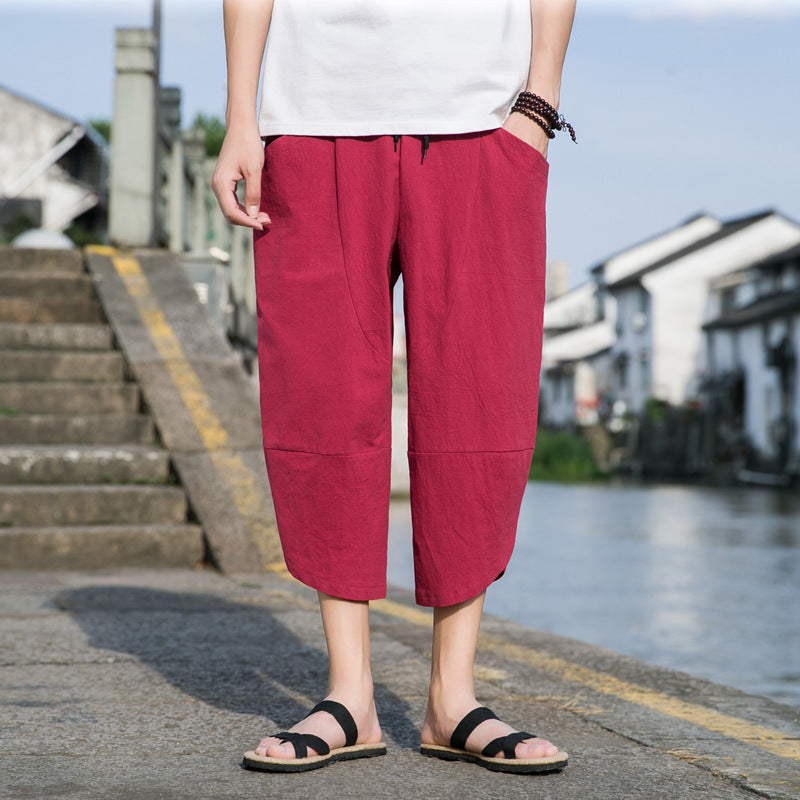 Fashion Men's Thin Beach Linen Casual Pants My Store