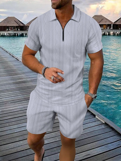 Men's Polo Shirt Casual Short-sleeved Shorts Sports Suit My Store
