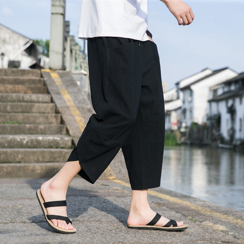 Fashion Men's Thin Beach Linen Casual Pants My Store