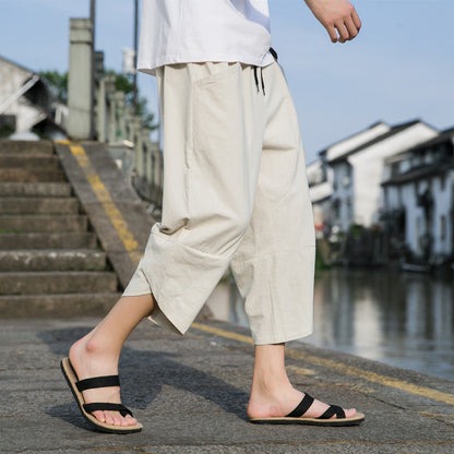 Fashion Men's Thin Beach Linen Casual Pants My Store