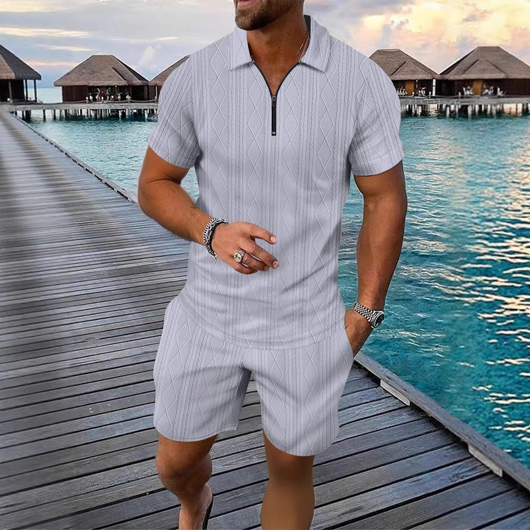 Men's Polo Shirt Casual Short-sleeved Shorts Sports Suit My Store